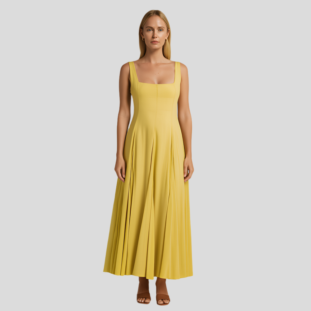 Elora - Robe d'été bohème chic à fines bretelles et encolure carrée