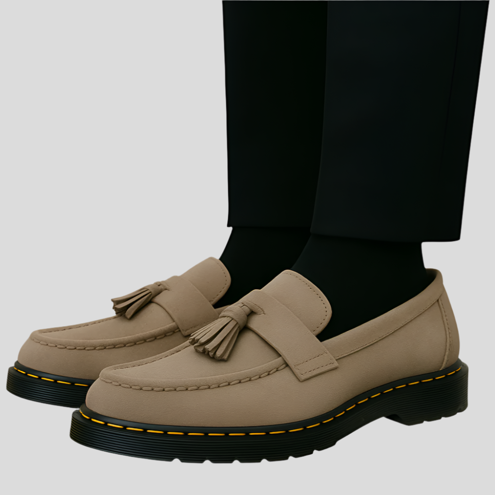 Mauro - Mocassins classiques à pampilles en daim pour homme