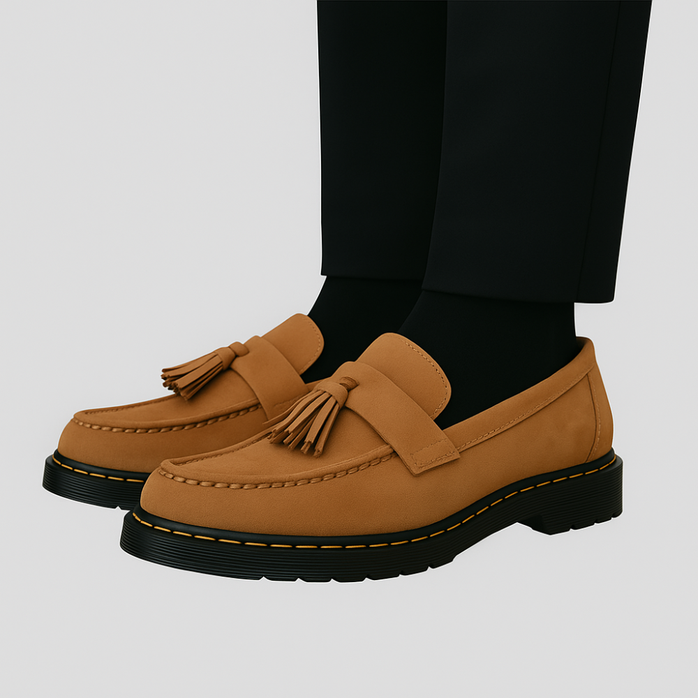 Mauro - Mocassins classiques à pampilles en daim pour homme