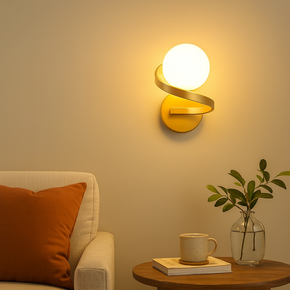 LumiSpire – Lampe murale LED en spirale au design moderne