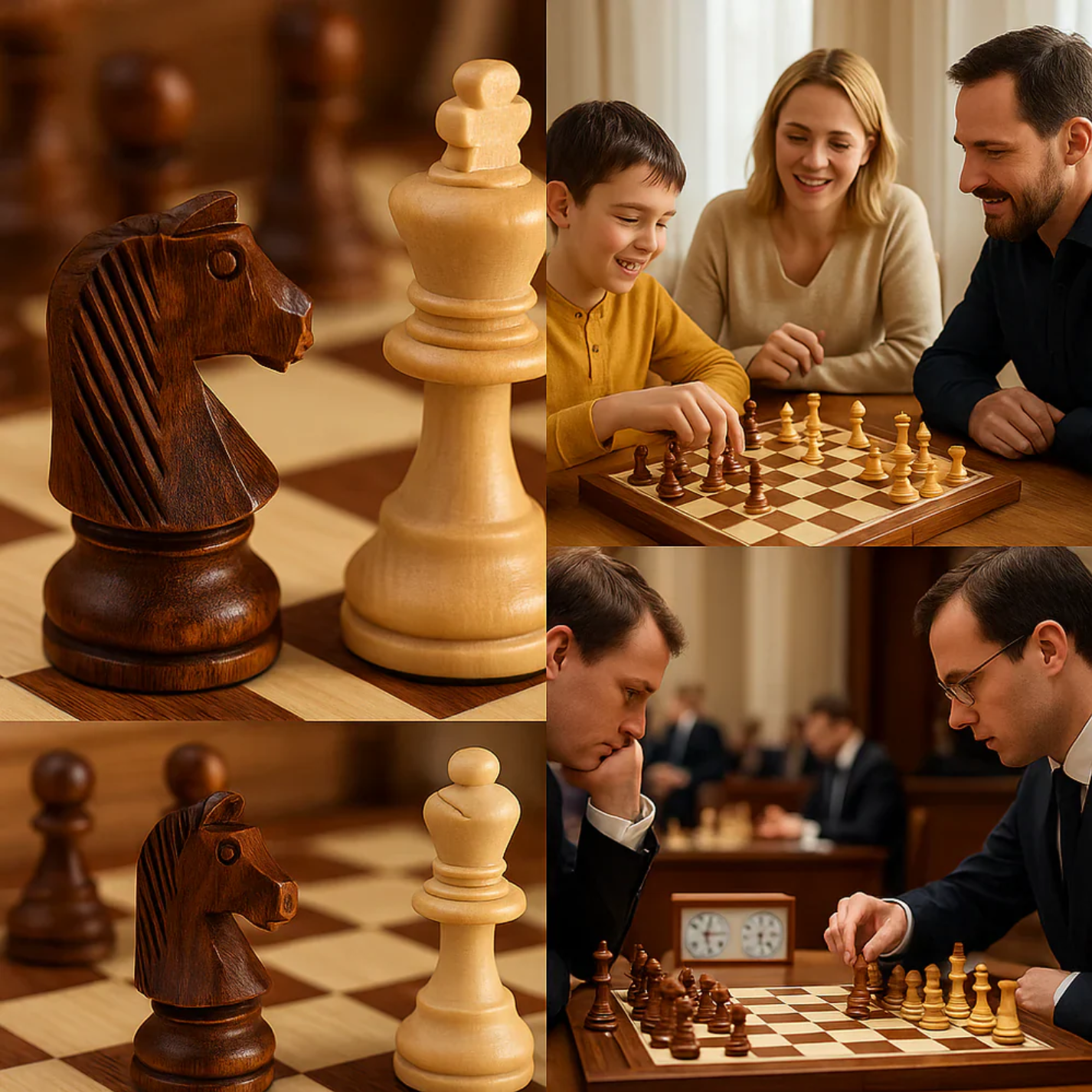 Jeu d’Échecs en Bois – Compétition & Artisanat