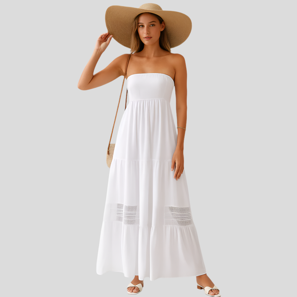 Luna - Robe longue d'été bustier élégante