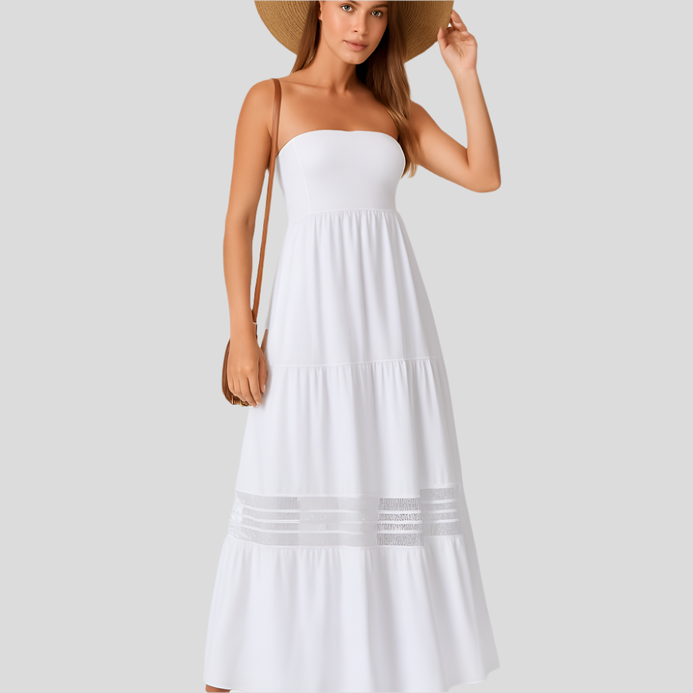 Luna - Robe longue d'été bustier élégante