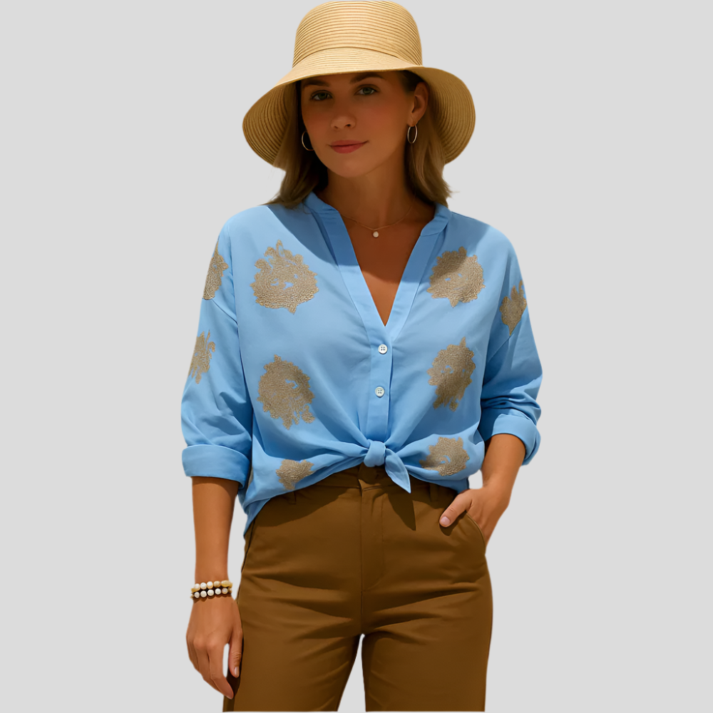 Blouse d'été Isla Bohemian Chic – Top à manches longues