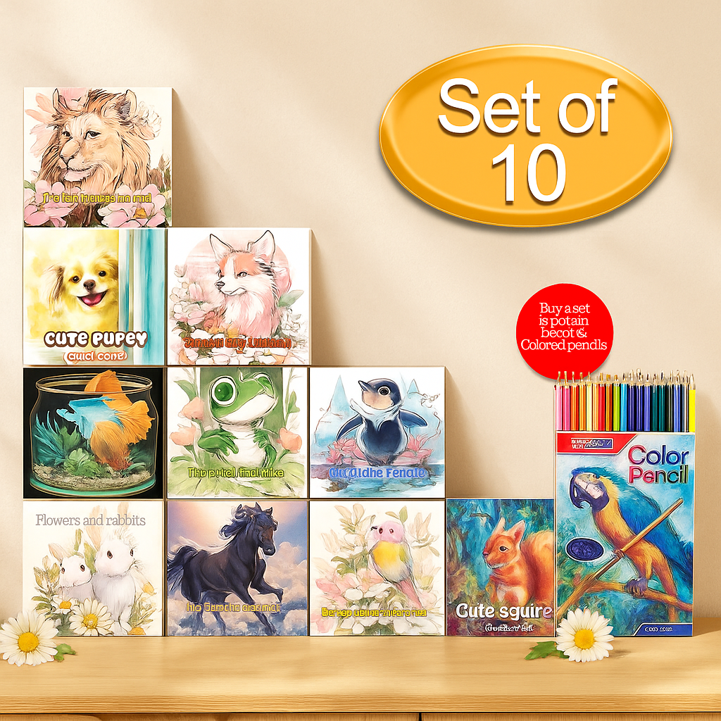 Set de livres pour adultes CreativeMind avec crayons de couleur bonus – Kit de relaxation et d'art-thérapie
