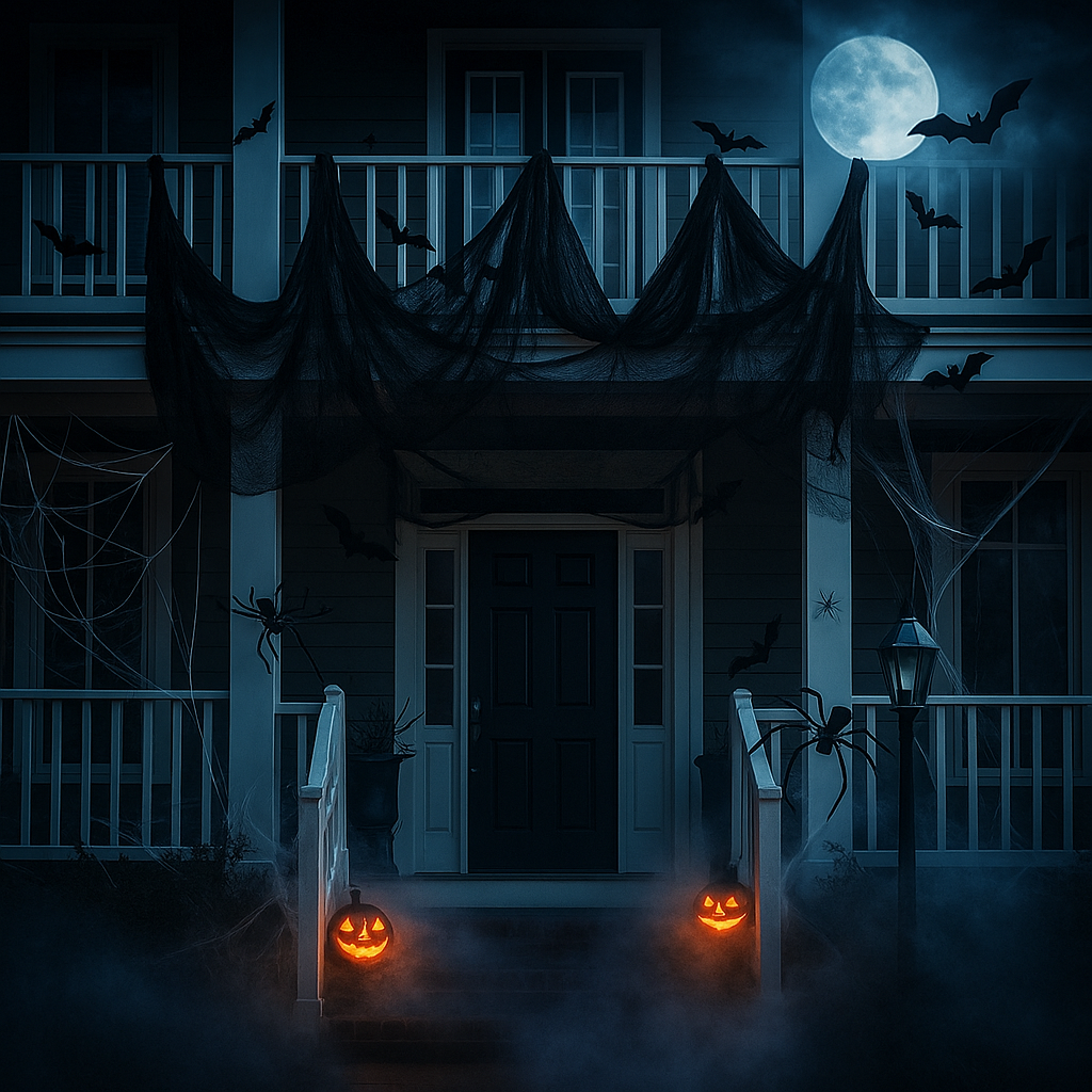 Filet d'Halloween PhantomWeb – Polyester noir pour intérieur & extérieur