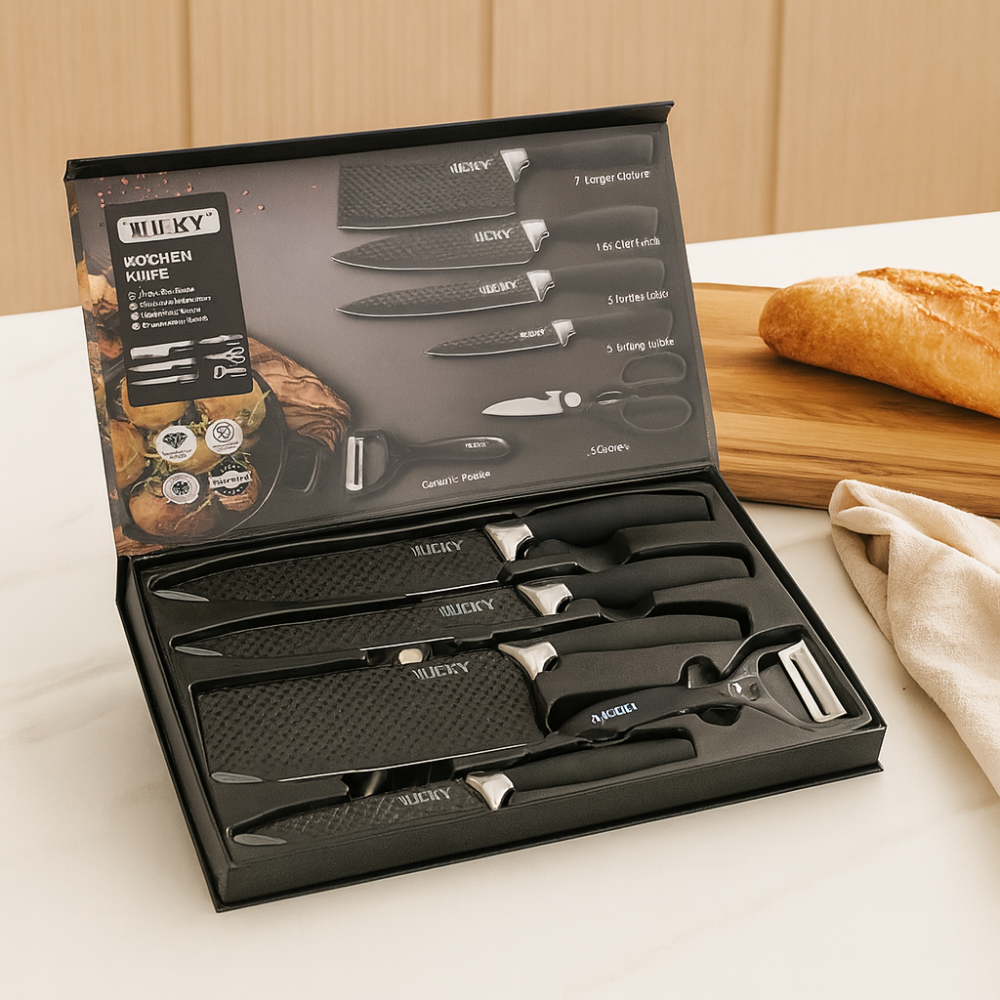 Savora | Ensemble de 6 couteaux et outils en acier inoxydable