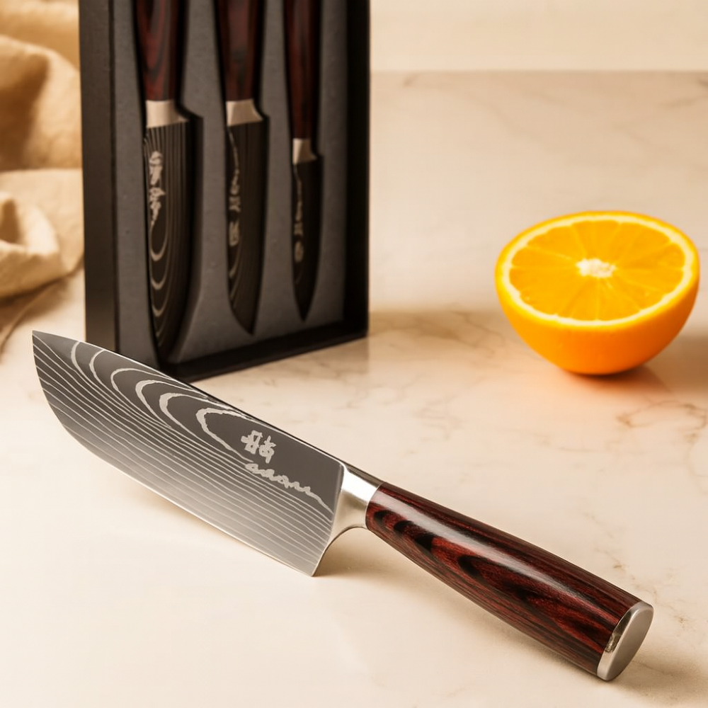 Kasumi | Set de couteaux forgés ultra tranchants de 4 pièces