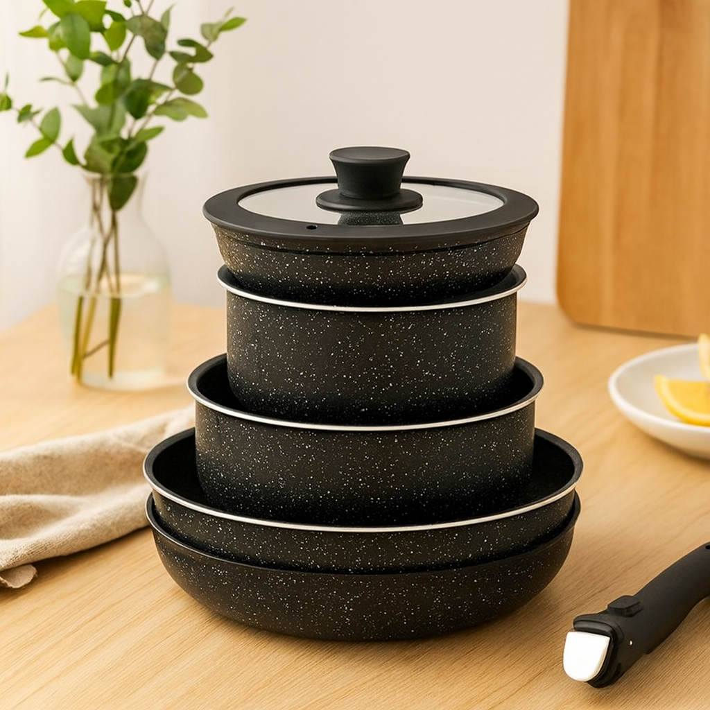 Cuisar | Ensemble de cuisine antiadhésif en céramique de 5 pièces