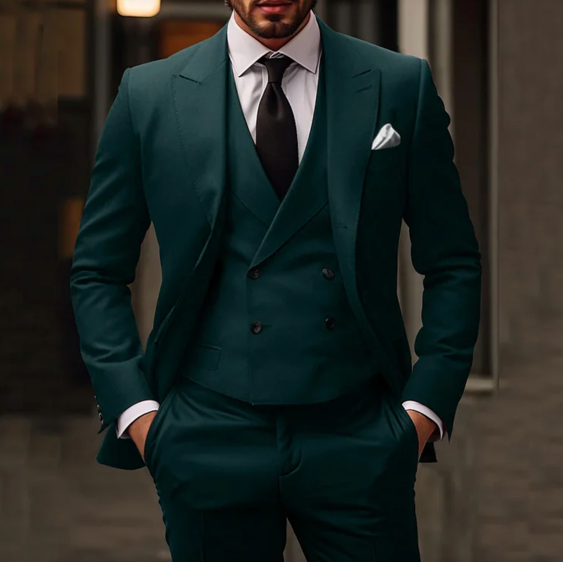 Smoking Thorpe – ensemble 3 pièces : pantalon, gilet et gilet