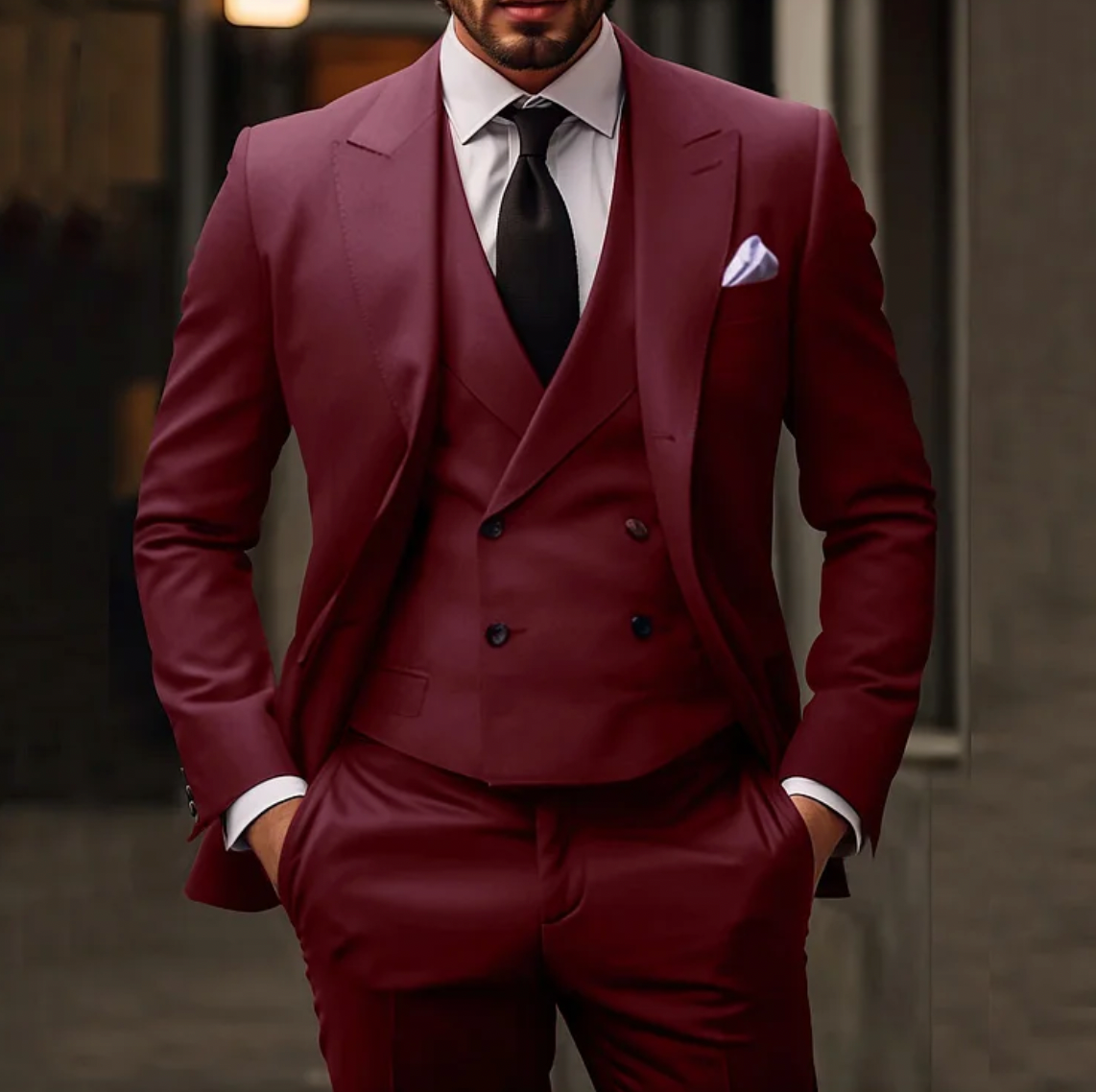 Smoking Thorpe – ensemble 3 pièces : pantalon, gilet et gilet