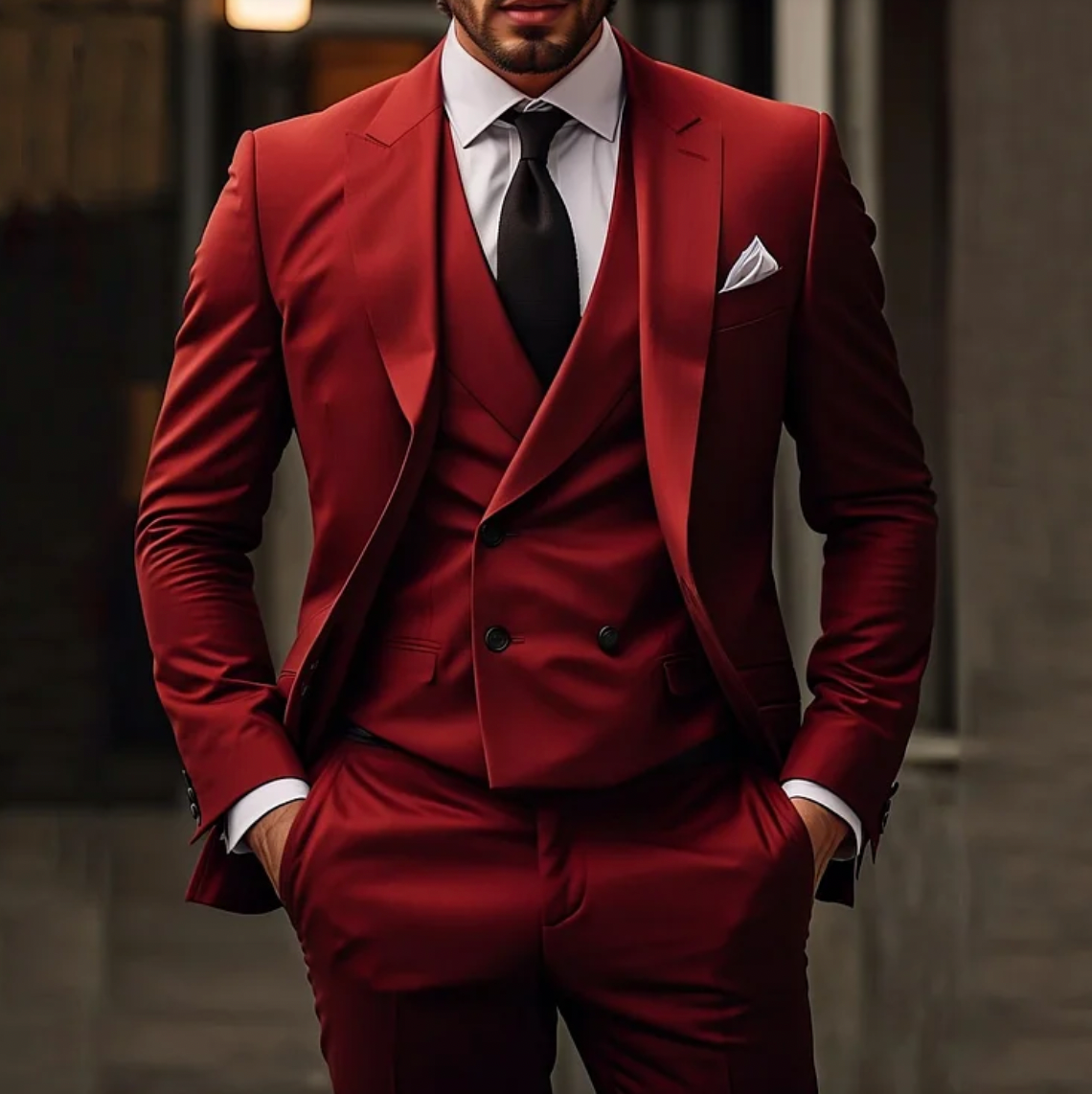 Smoking Thorpe – ensemble 3 pièces : pantalon, gilet et gilet