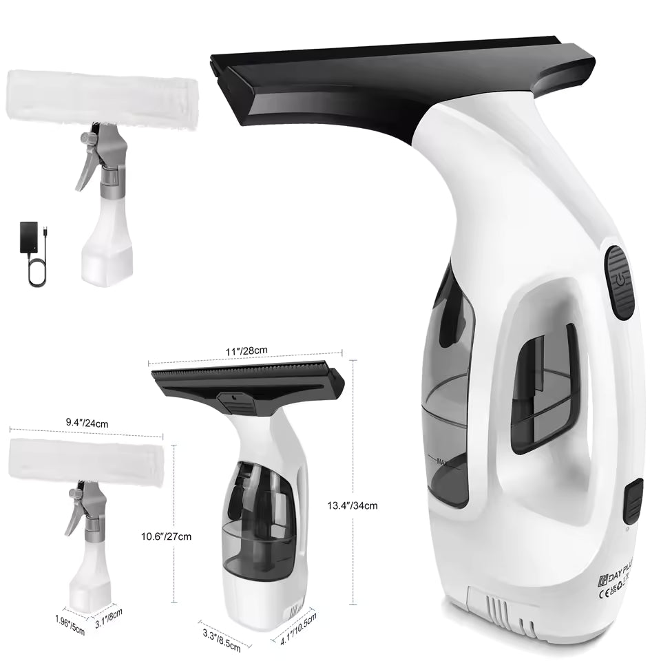 ClarityPro | Aspirateur sans fil pour fenêtres et raclette en caoutchouc
