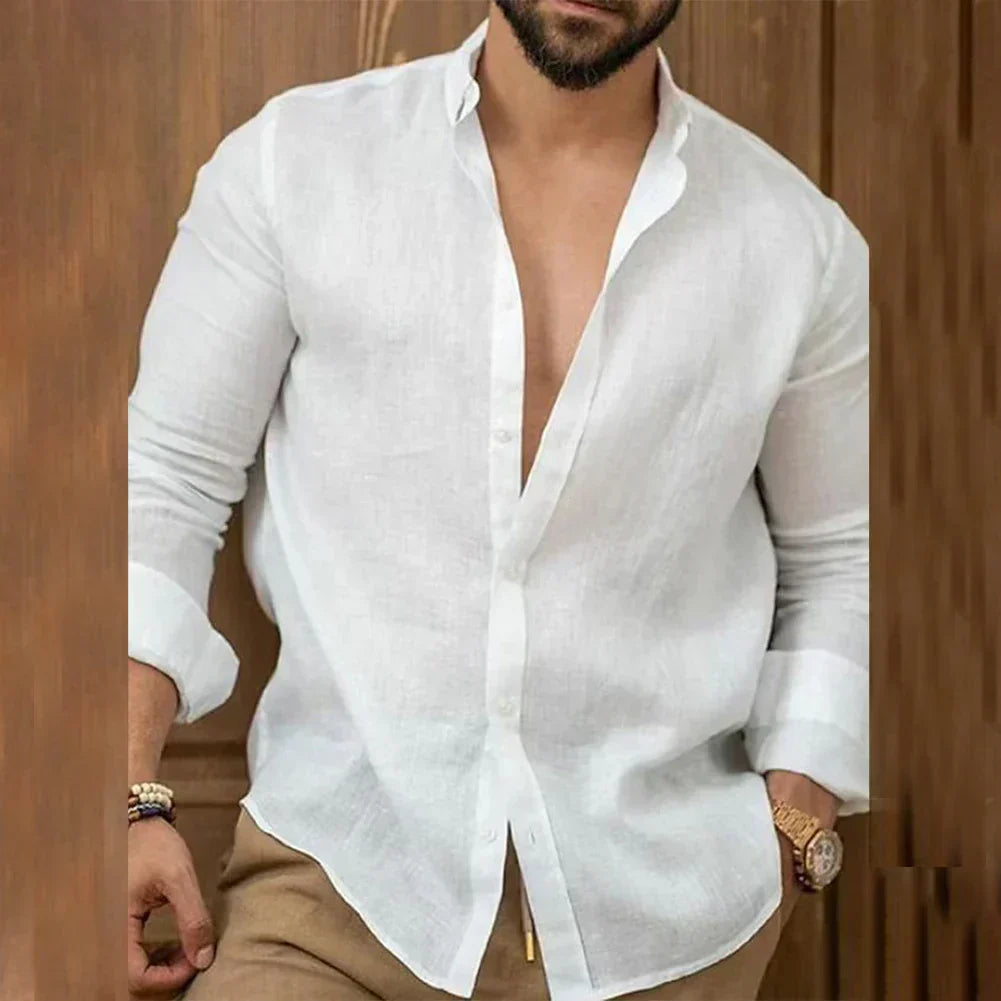 Chemise à manches longues Emil Klassisk avec boutonnière