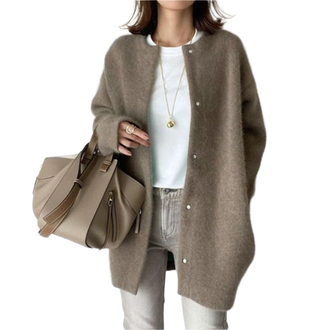 Leila - Cardigan surdimensionné pour femmes avec boutons