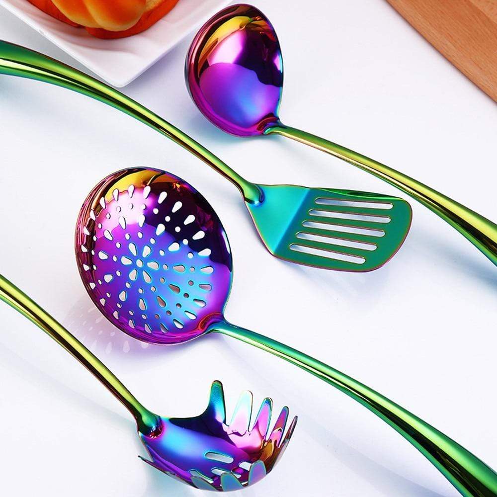 Ensemble d'ustensiles de cuisine KitchenCraft Elegant avec longues poignées pour un usage quotidien