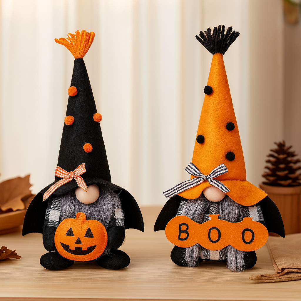 Crawlwick | Ensemble de bannières Halloween nains et citrouille en polyester