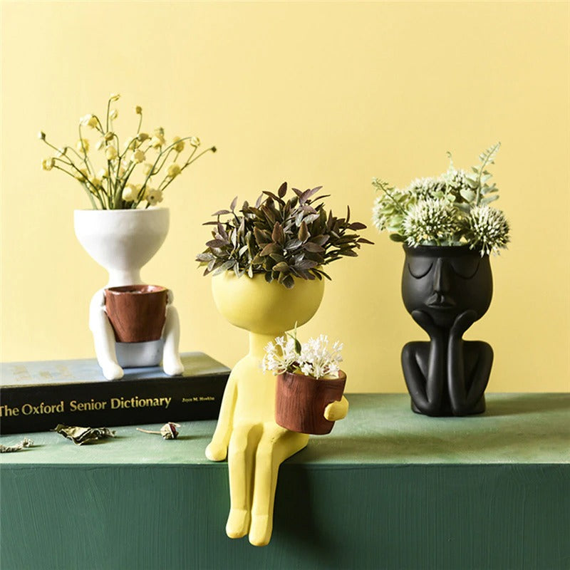 MiniLeaf Pot de Succulente en Céramique – Jolie Petite Jardinière