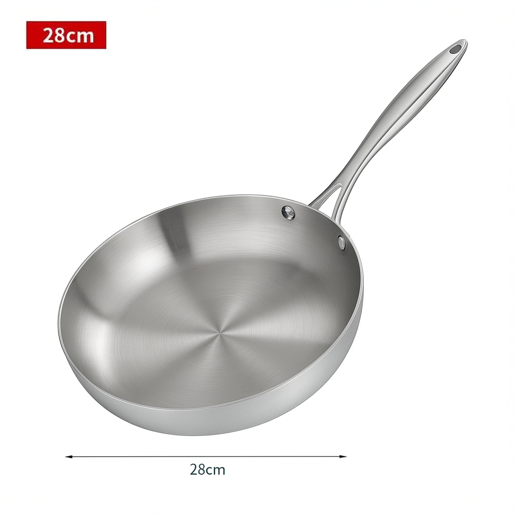 Cuisaro | Poêle à frire en acier inoxydable pour induction et gaz
