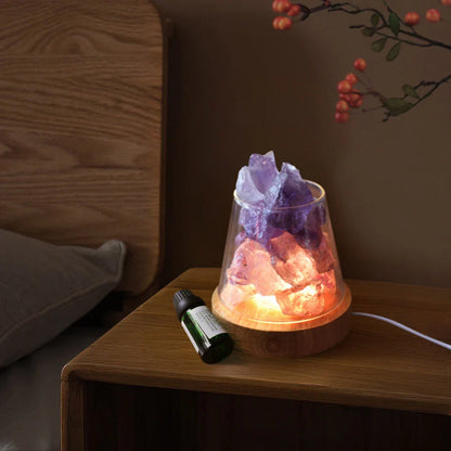 CrimsonEmber – Lampe de table en cristal éclairée