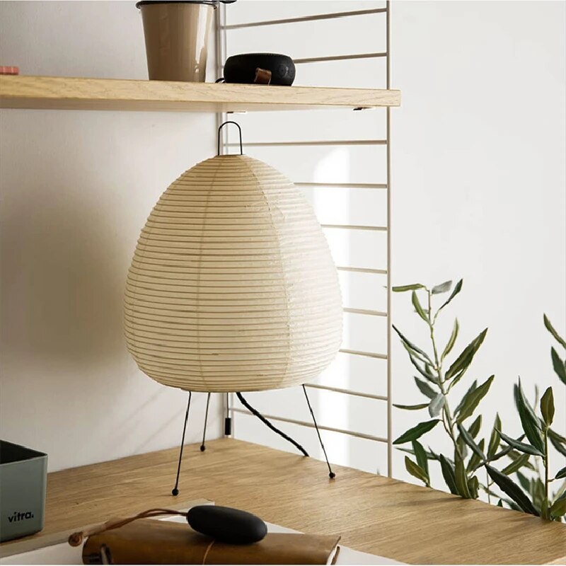 LumiGlow Lampe en papier de riz japonais – Éclairage intérieur élégant
