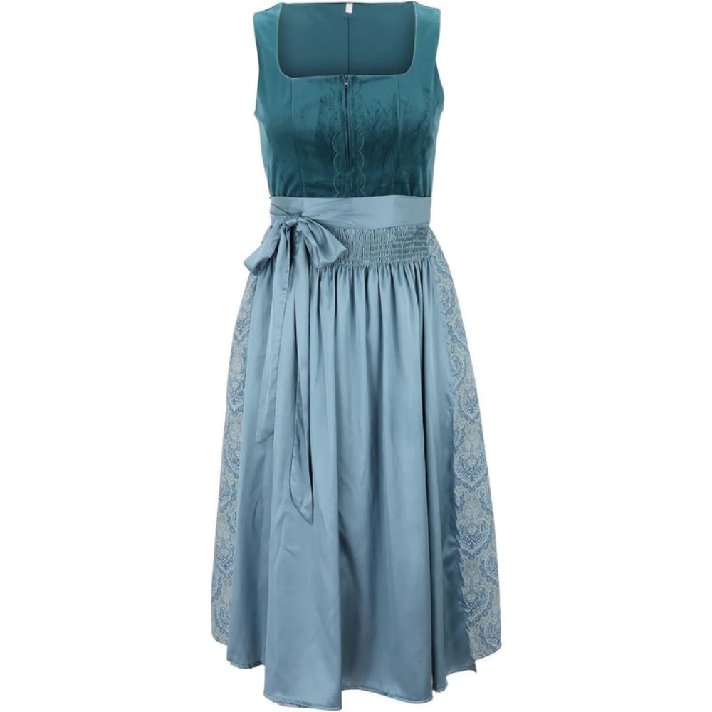 Robe Dirndl vintage brodée pour femmes | Midi