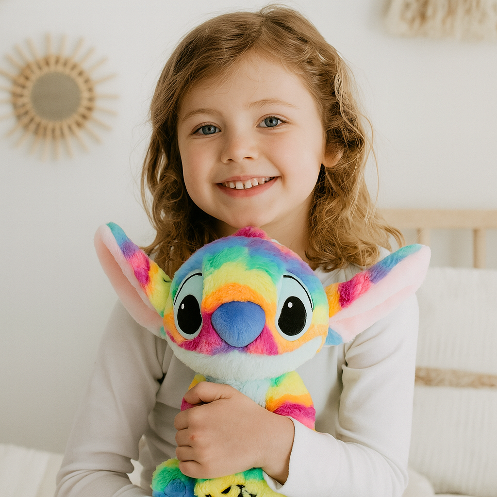 DisneyStitch - Peluche Arc-en-ciel | Peluche officielle à collectionner pour enfants et fans