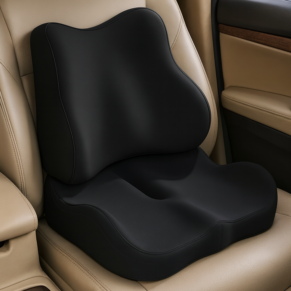 DriveEase | Coussin de siège auto en mousse à mémoire avec housse amovible