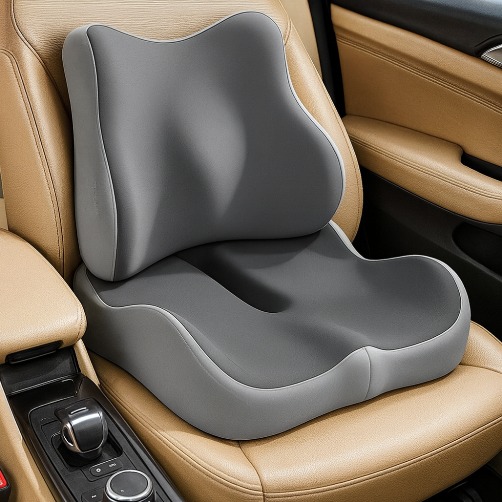 DriveEase | Coussin de siège auto en mousse à mémoire avec housse amovible