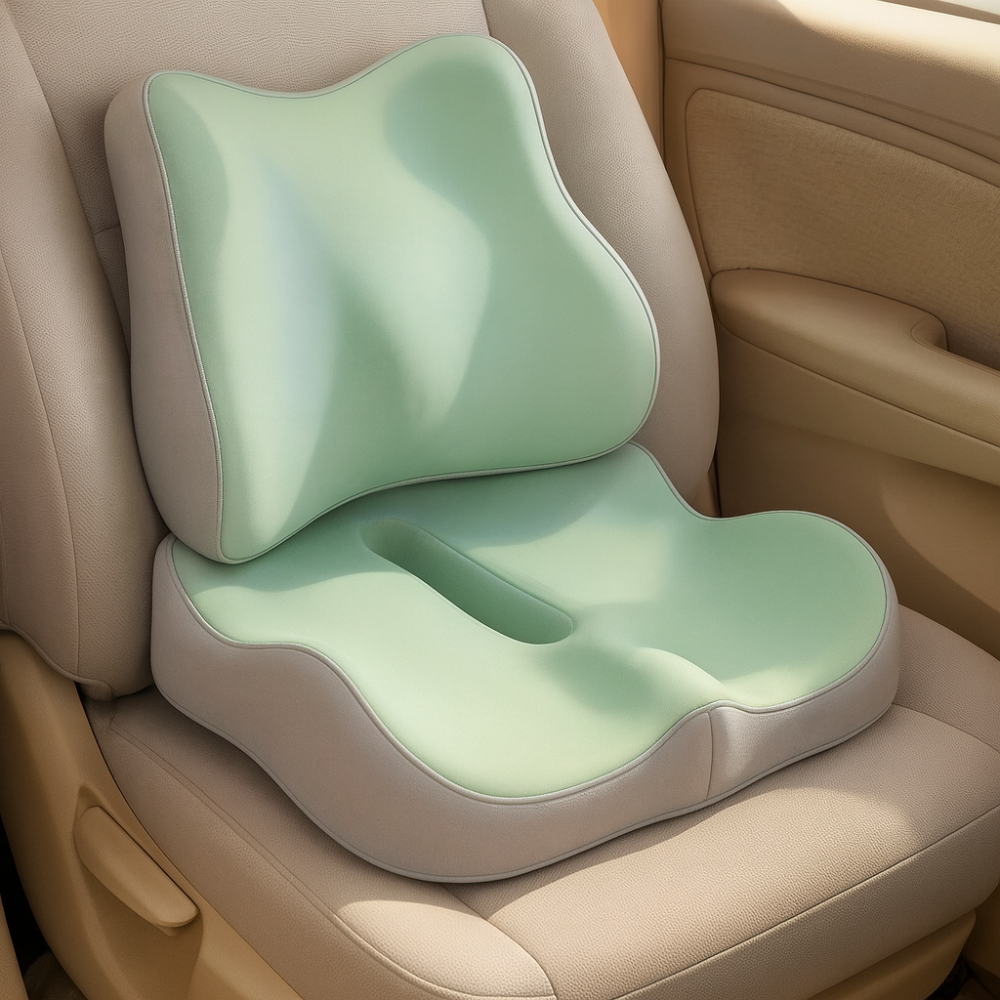DriveEase | Coussin de siège auto en mousse à mémoire avec housse amovible