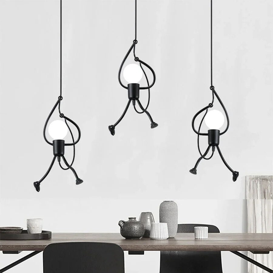 Esthétique | Lampe suspendue rétro en fer