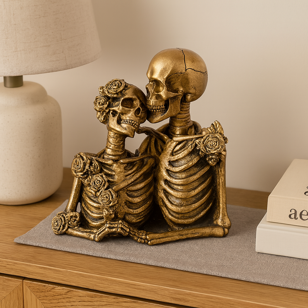 Ebonrose | Figurine Gothique Amoureux du Squelette