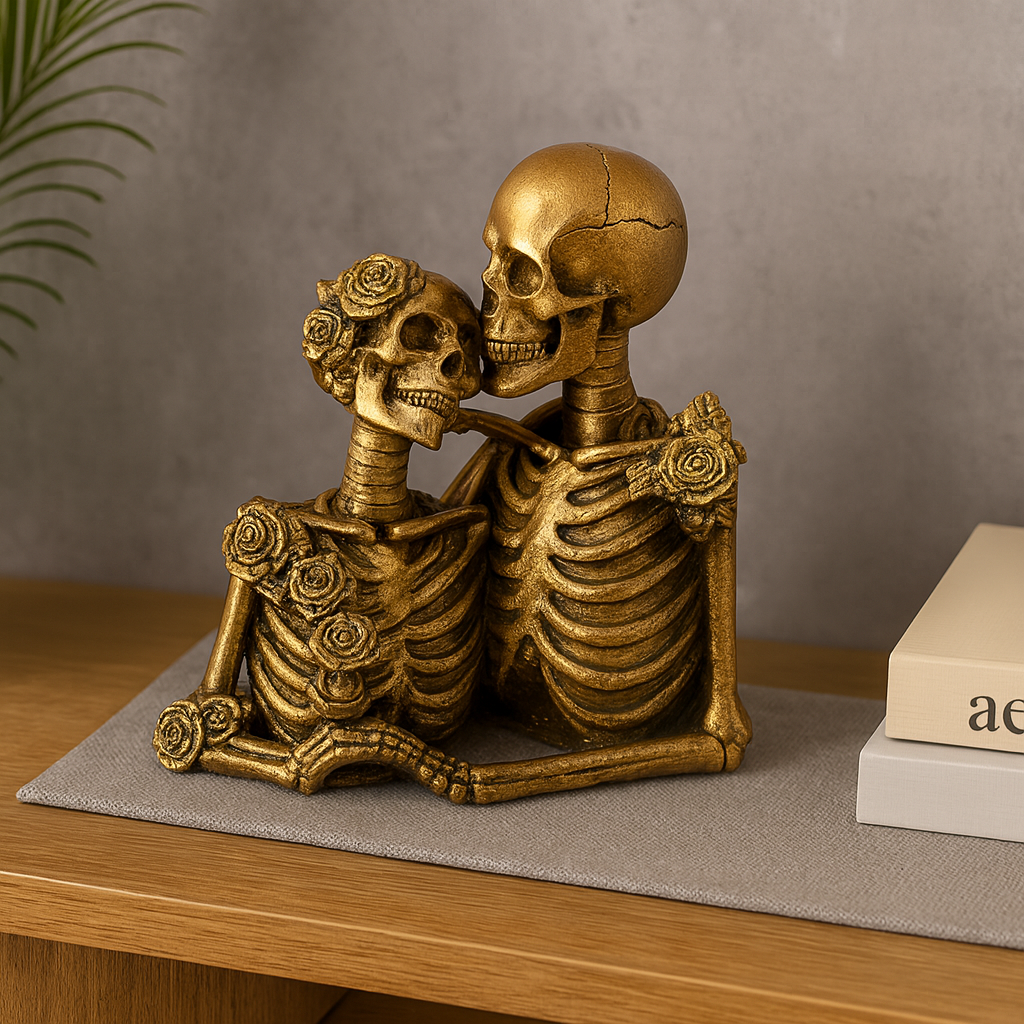 Ebonrose | Figurine Gothique Amoureux du Squelette