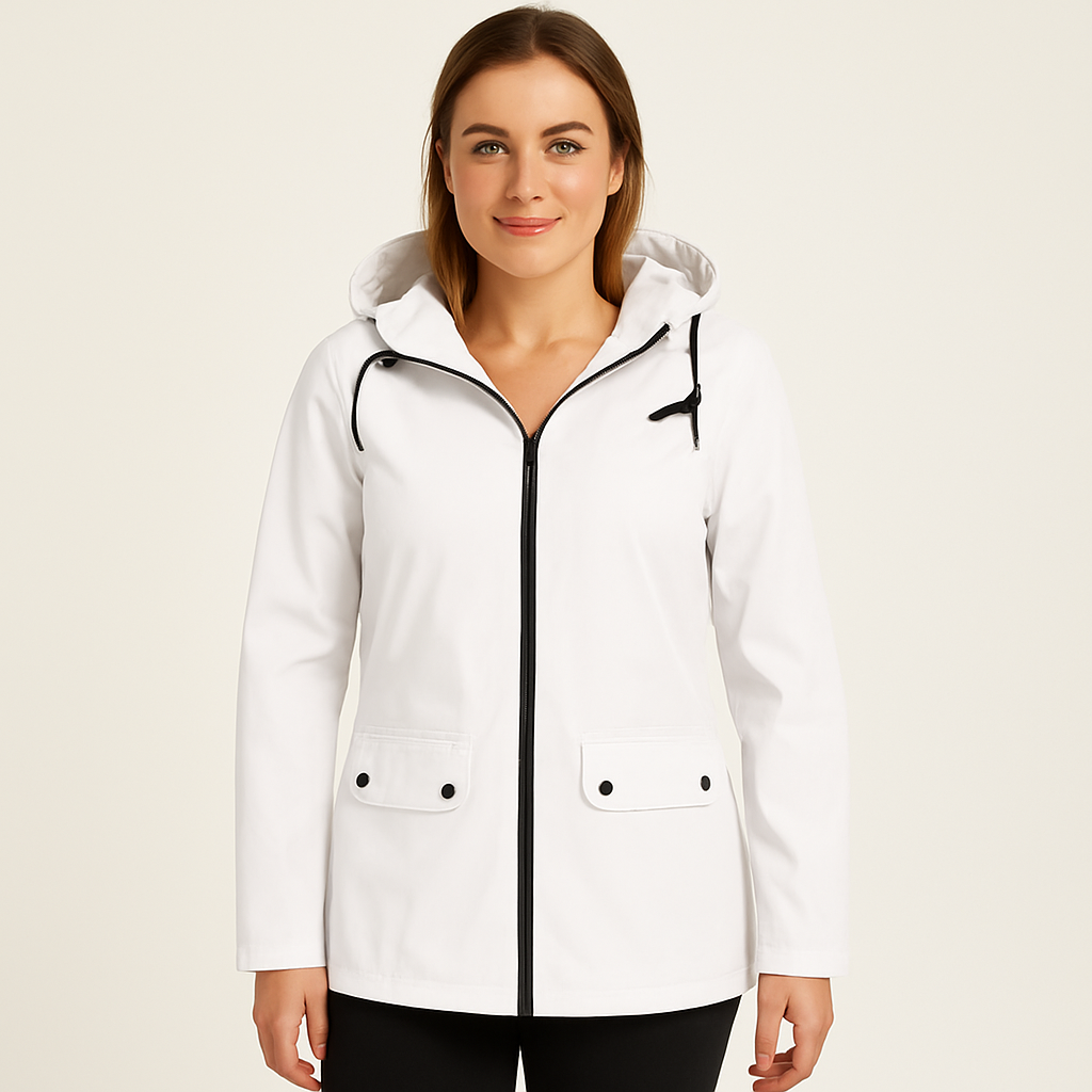 Elisabeth | Sophistique veste à capuche imperméable