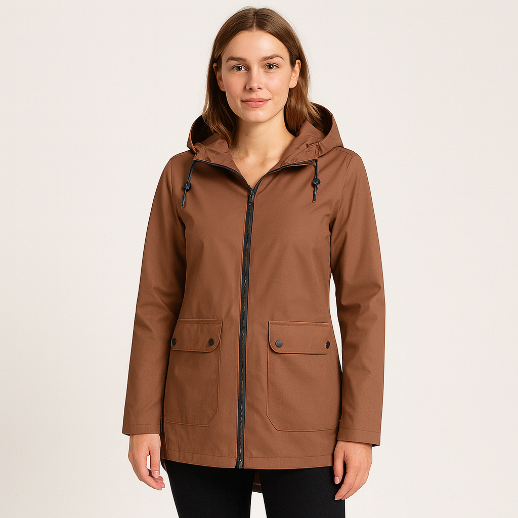 Elisabeth | Sophistique veste à capuche imperméable