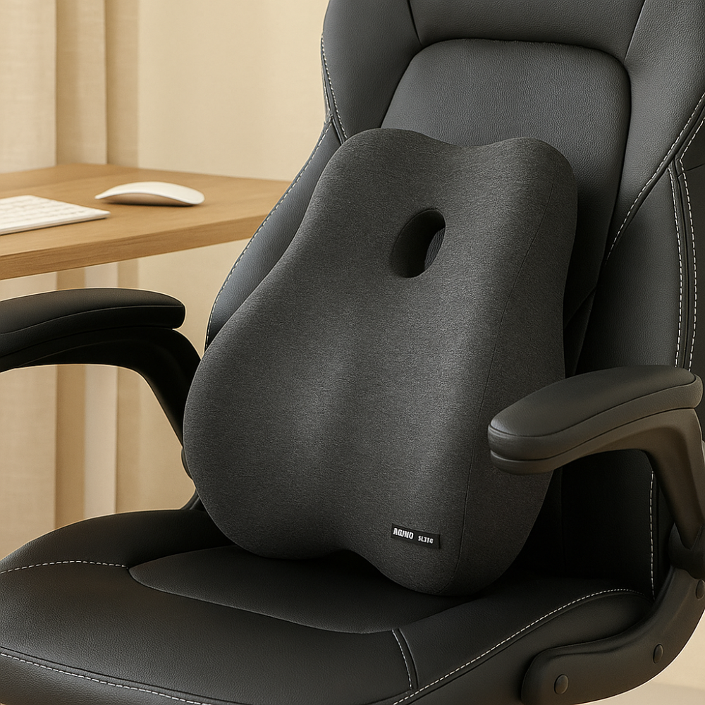 ErgoSit | Coussin de siège orthopédique en mousse à mémoire de forme pour bureau et maison