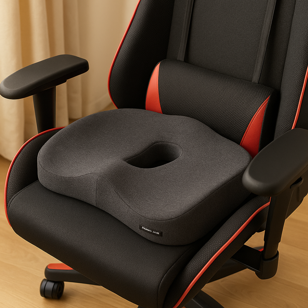 ErgoSit | Coussin de siège orthopédique en mousse à mémoire de forme pour bureau et maison