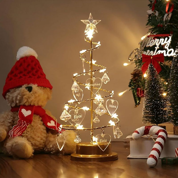 Lampe décorative en forme d'arbre de Noël en cristal