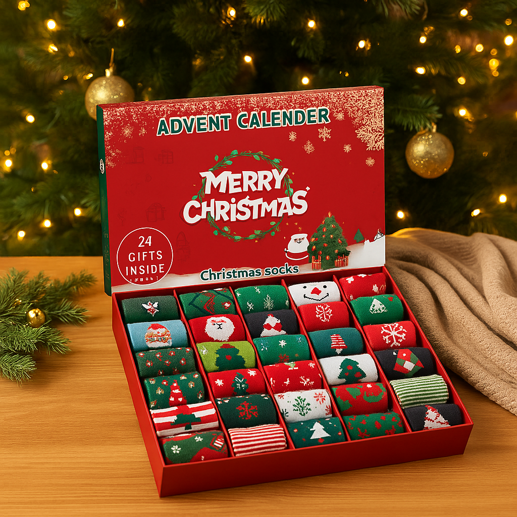 Calendrier de l'Avent festif – Set de surprises de vacances de 24 jours