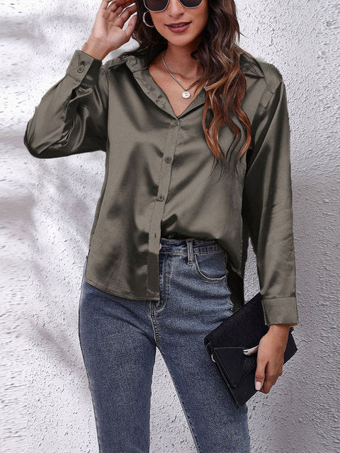 Natalia - Chemisier boutonné classique de luxe