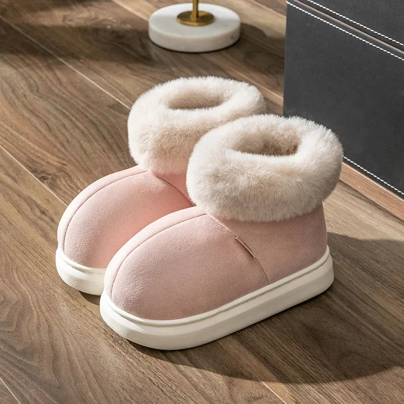 VeluLux | Chaussures d'hiver en suède avec bord en fausse fourrure