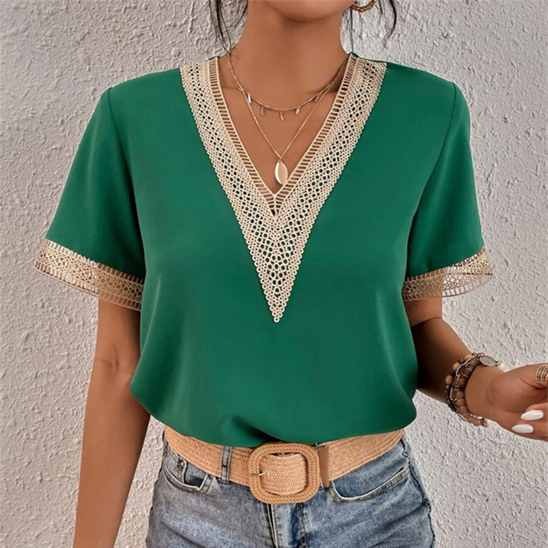 Viva Chic | Blouse Femme à Col V Élégante