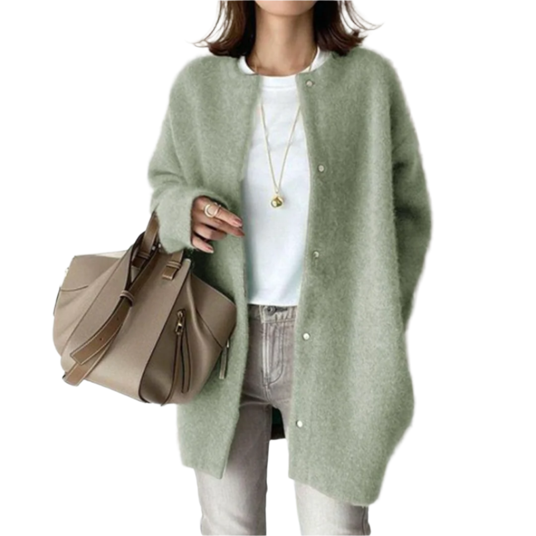 Leila - Cardigan surdimensionné pour femmes avec boutons