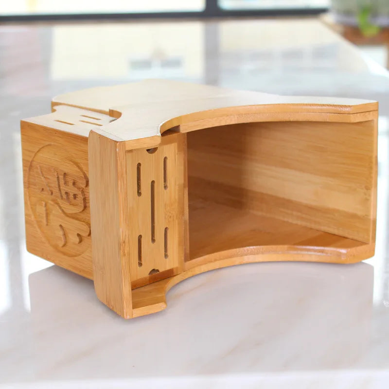 Support de rangement en bambou pour couteaux