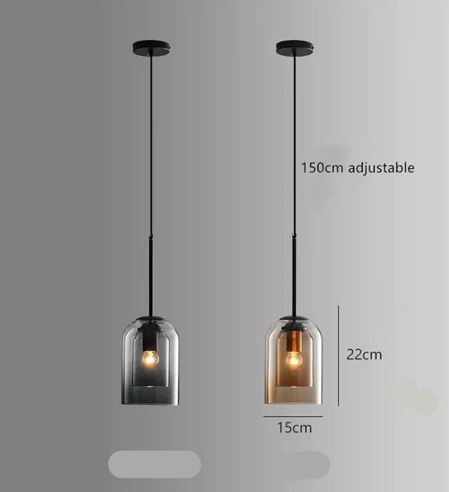 NordicFusion - Pendeurs en verre double pour une décoration élégante