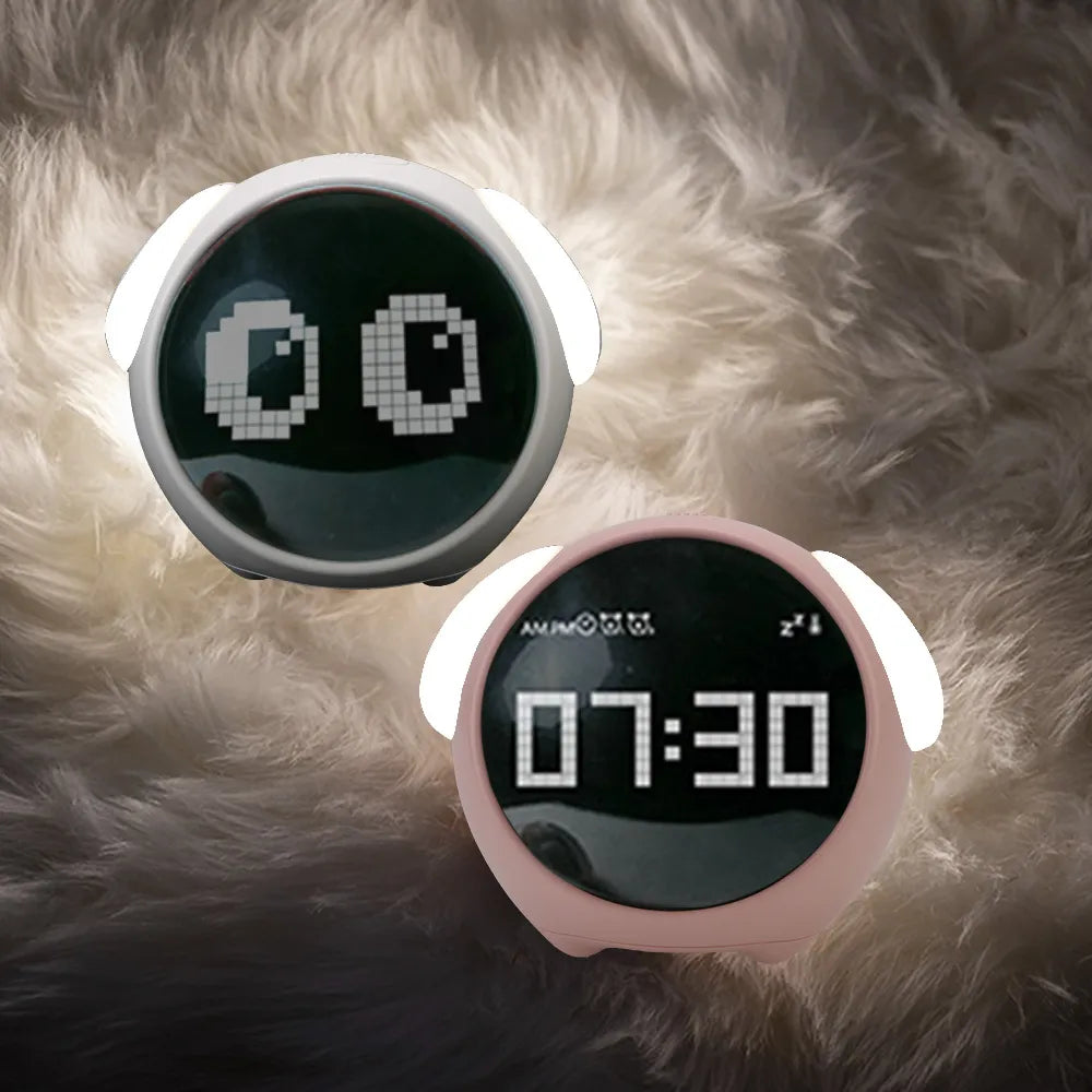 EmojiTime Réveil LED - Affichage Numérique Amusant et Expressif