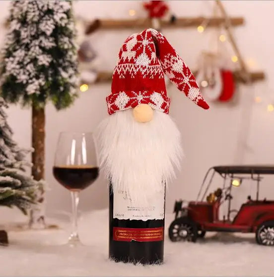 Housse de bouteille de vin gnome mignonne