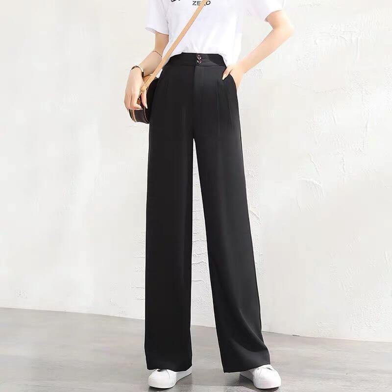 Gloria - Pantalons taille haute sur mesure à jambes larges