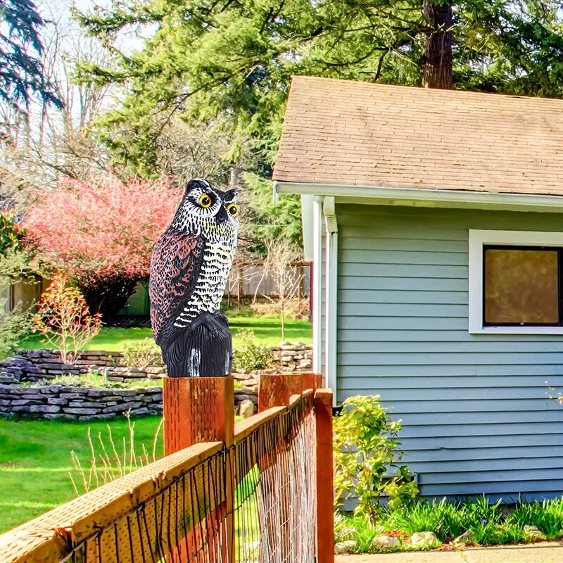 OwlGuard - Décoration extérieure de fausse chouette réaliste
