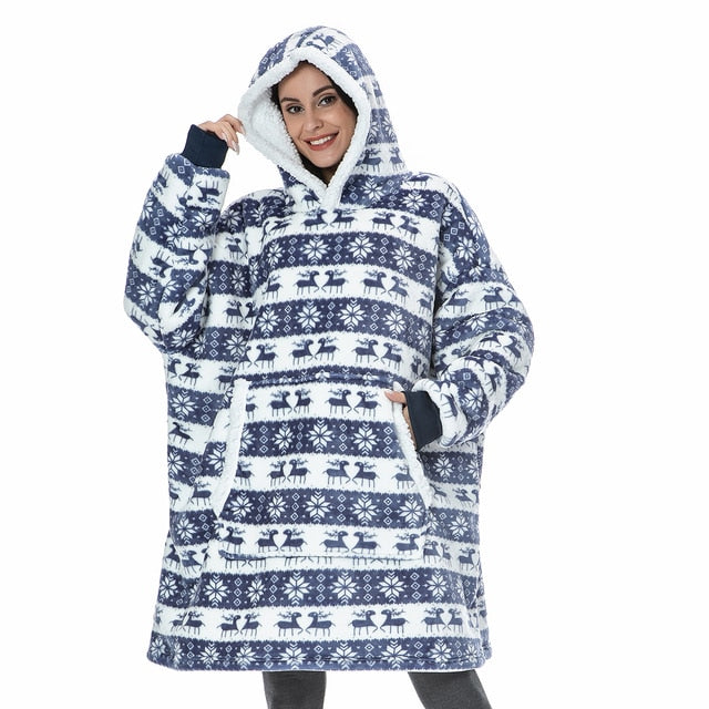 SnugHug - Sweat à capuche confortable à manches longues avec poches